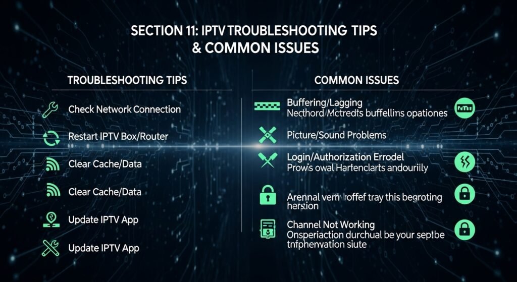 SECTION 11: IPTV Troubleshooting Tips & Common Issues